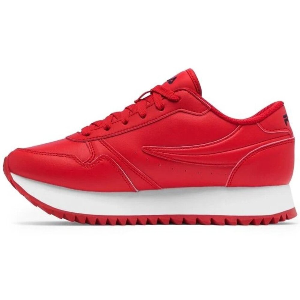 FILA Women's Sneakers RED Low-Top Classic Retro Style 5RM01999-647 White Size 9 - Picture 6 of 8